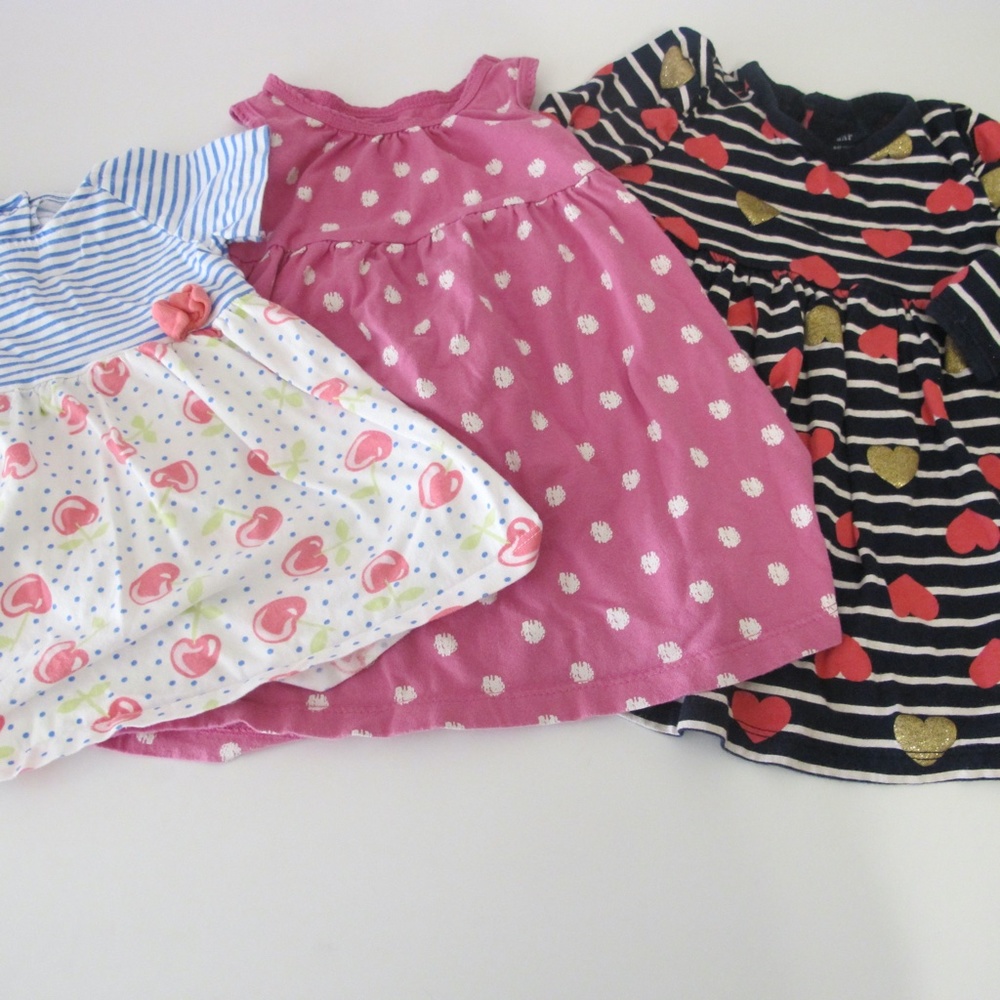 Bundle of 3 Baby infant Dresses Size 6-12 months GUC - Picture 4 of 5